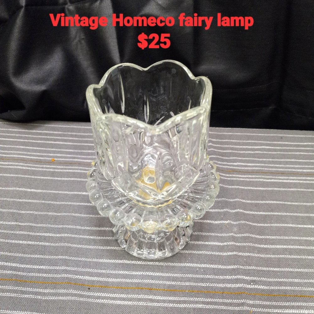 VINTAGE HOMECO CRYSTAL FAIRY LAMP